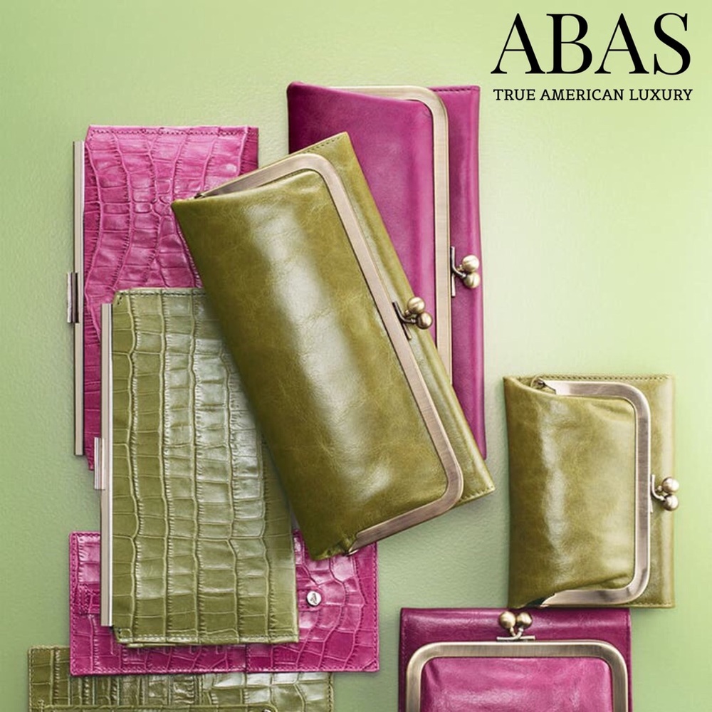 Abas Croco Cosmopolitan Frame Clutch Wallet